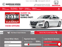 Tablet Screenshot of markhamhonda.com